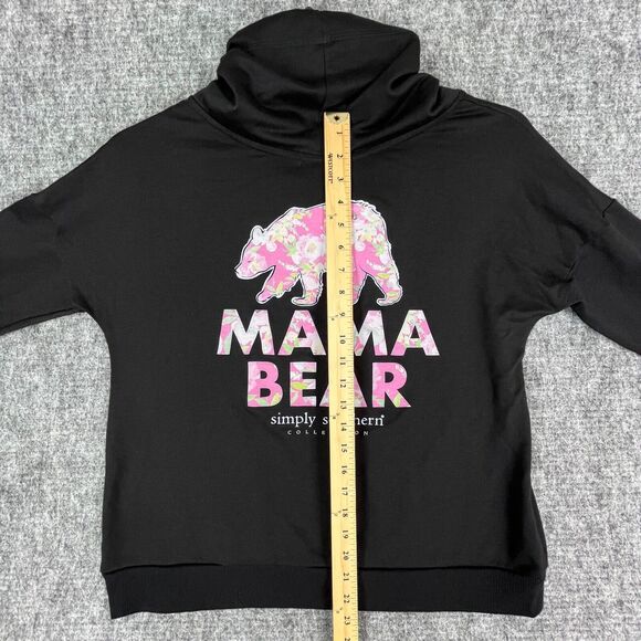 Simply Southern Sweater Womens M Funnel Cowl Neck Pullover Mama Bear Outdoors - Picture 8 of 10